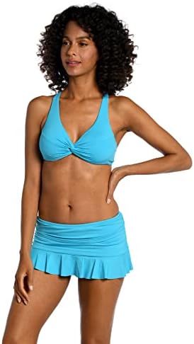 La Blanca Island Goddess Over The Shoulder Wrap Swim Top - Ocean - Sylvia's Sport & Resort