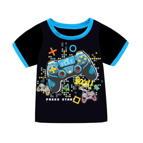 Image of Boys' Short Set Cotton Graphic Gamer Shorts Tracksuits Outfit Set 4pcs Big Kids Short Sleeve Game Controller Clothes (4MixGame, 12 Years)