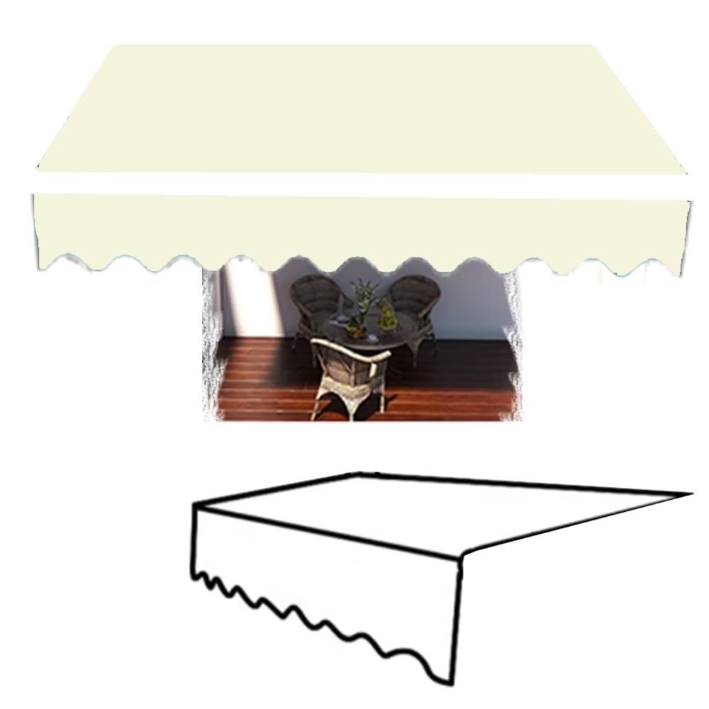 Toile pour auvent en polyester haut de gamme finition beige 6x4m