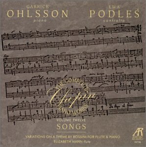 Complete Piano Works 12 [Audio CD] Chopin; Ohlsson and Podles