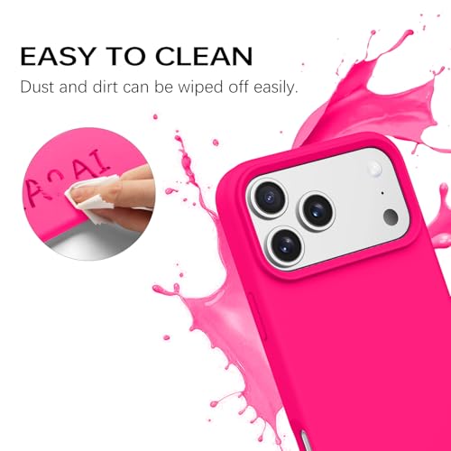 BENTOBEN for iPhone 17 Pro Max Case, Liquid Silicone Anti-Slip Microfiber Lining 17 Pro Max Phone Case, Slim Soft Gel Rubber Anti-Scratch Shockproof Cover for iPhone 17 Pro Max 6.9" 2025, Hot Pink by BENTOBEN - Used condition - Image 9