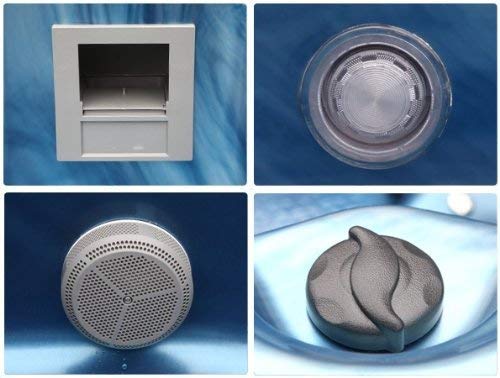 Outdoor Whirlpool Hot Tub Troja Spa Farbe Blau mit 44 Massage Düsen + Heizung + Ozon Reinigung + LED Beleuchtung für 5- 6 Personen für Außen-8