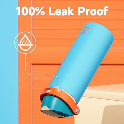 Image of 24 oz Insulated Water Bottle for Men: Meoky Stainless Steel Water Bottle with Straw and Spout Lid - Leak Proof, Cold for 24 Hours, Fits in Car Cup Holder, BPA-Free for Sports Travel, Summer Sweetness