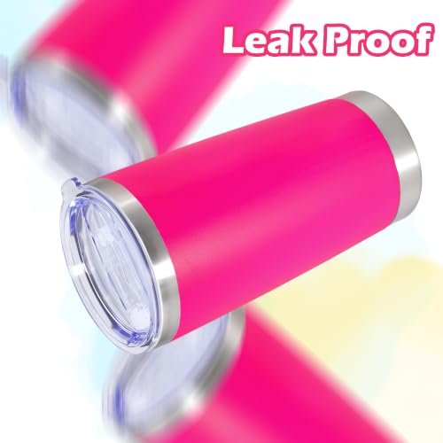 Image of 20oz Tumbler Insulated Tumblers Vacuum Coffee Mug with Lid Hot Pink 12Pack