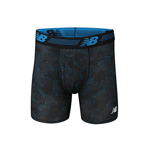 Image of New Balance Men's Performance Boxer Briefs with Fly, Breathable Stretch Underwear, Moisture Wicking, Soft Waistband (3 Pack)