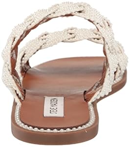 Steve Madden Newbie Women's Flat Sandal, Bone Pearl : Amazon