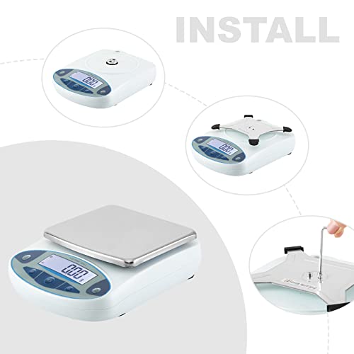 Reshy Lab Scale 5000G X 0.01G High Precision Digital Analytical 0.01G Accuracy Balance Laboratory Lab Precision Scale Scientific Scale Jewelry Scale Digital Kitchen Food Scale #TOP5