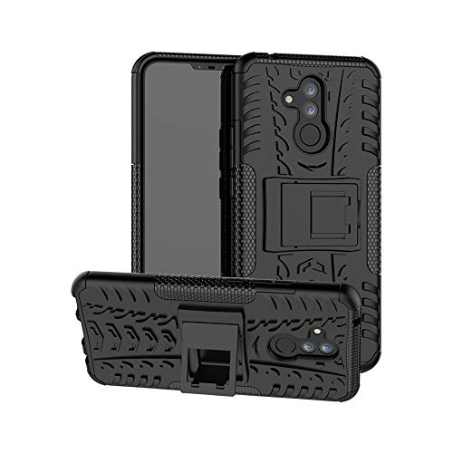 Huawei Mate 20 Lite Case, Boythink Double-Layer Hybrid Shock Resistant Armor with Kickstand Protective Case Fit Huawei Mate 20 Lite (Black)