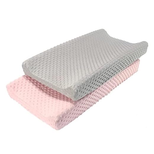Capa para trocador de fraldas, 2 peças, ultramacia para trocador de fraldas, lavável, respirável, removível, para meninos e meninas