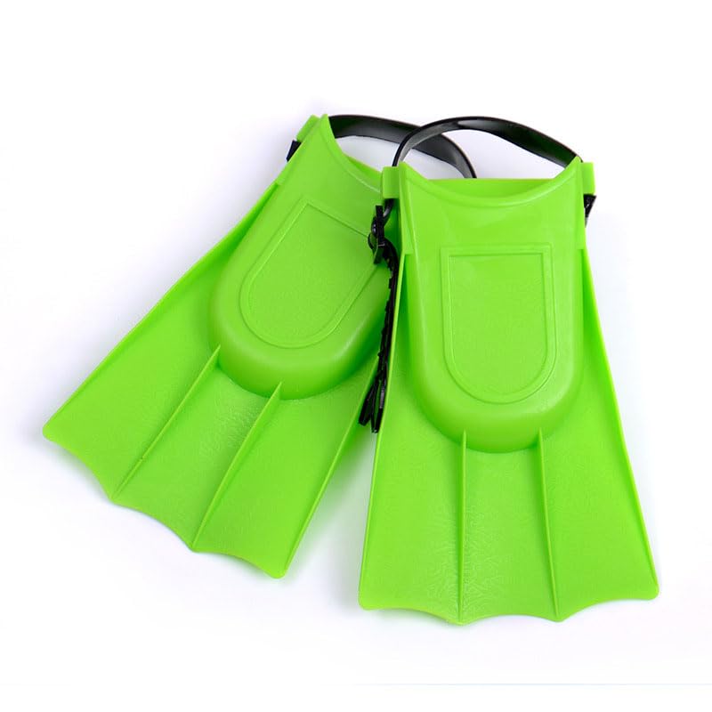 Swimming Swim Diving Snorkeling Adjustable Flippers Fins (Green)