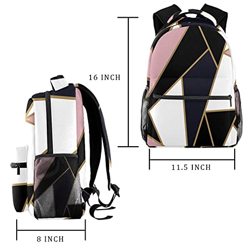Sac à dos géométrique multicolore pour ados avec poches multiples - 2