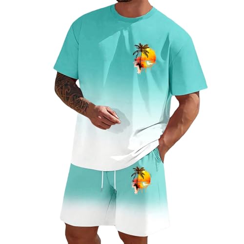T-shirt à manches courtes homme avec short tenue sport imprimée