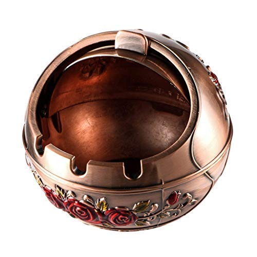 ZD-DZ Stainless steel metal ashtray with smokers lounge tank 3 types - Red Rose