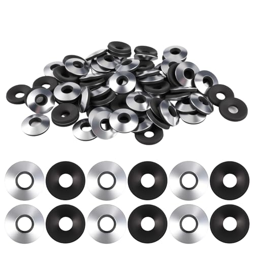 200 Pezzi Rondelle di Tenuta Incollate in Neoprene EPDM, M6.3 × 16mm Rondelle per Viti, Rondelle Piatte Acciaio Inossidabile per Macchinari, Industriali, Edilizia