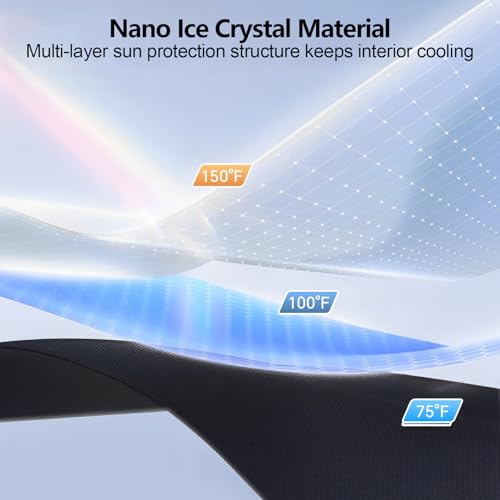 Image of Ice Crystal Sunshade for Tesla Model Y Juniper 2025 2026 Glass Roof UV Protection, Heat Insulation, Non-Sag, Foldable with Storage Bag