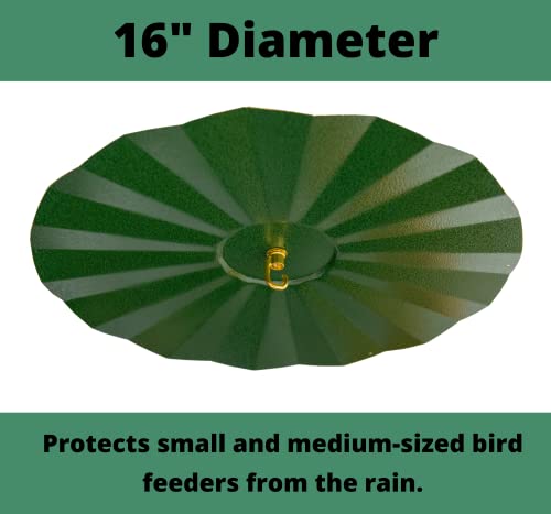 JCS Wildlife Metal Rain/Weather Guard - Perfect for Outdoor Bird Feeders, Seed Cylinders, Hummingbird Feeders, Cylinder Feeders and More Against Water, Sun, and Overhead Messes Rust Proof, - Thumbnail 3