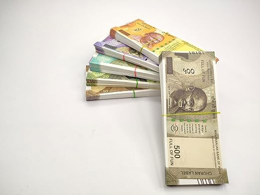Kamak 20 x 6= 120 Playing Indian Currency Fake Notes for Fun Paper Kids churan wale Notes Dummy Notes Currency of 6 Domination (120 Notes), Money Toy for Kids Gag Toy (Multicolor)