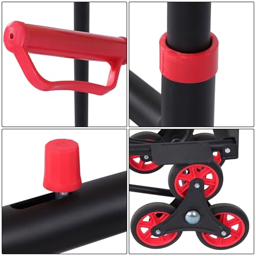 Carretilla plegable resistente 440 lb con 6 ruedas dobles miniatura 4