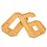 TOGEVAL Holztabletts für Wohnzimmer mit nummeriertem Serviertablett und multifunktionaler Nutzung als Snack Schale