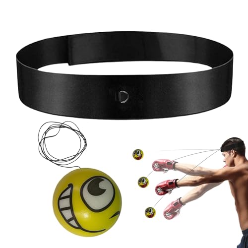 Conjunto de bolas de boxeo reflejos, diadema de bola refleja de boxeo | Diadema de boxeo Quick Puncher Reflex Ball | Correa ajustable, mejora las habilidades, equipo de boxeo para mejorar el coor