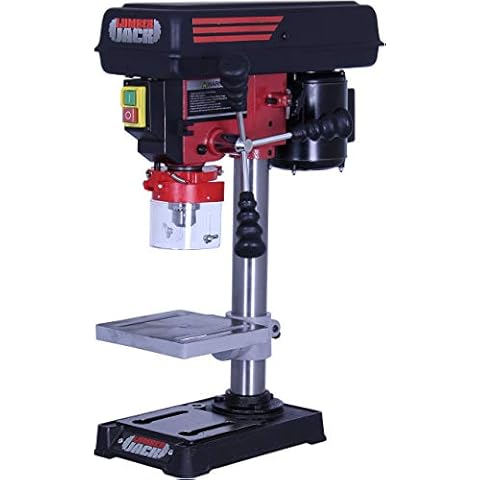 Lumberjack Bench Top 5 Speed Pillar Drill Press & Table Stand 13mm Chuck 240v Cover