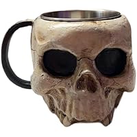 Taza de calavera gótica espeluznante y realista, tazas de café