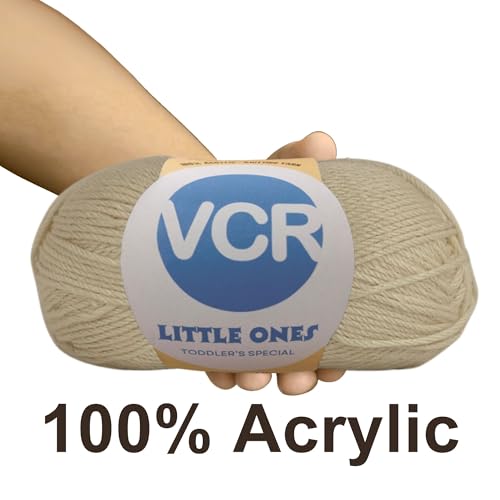 Image of VCR Light Olive Brown Yarn, 100 Grams Hank, 190 Meters Length, Acrylic Ball for Crochet and Knitting, Soft Crosia Threads, Pack of 1 Yarn, Suitable for DIY Crafts