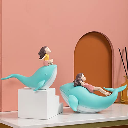 Simulation baleine ornement chambre fille table déco intérieur - 2