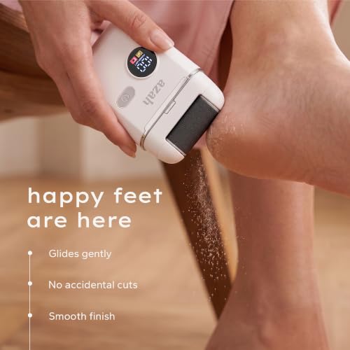 Image of Azah Callus Remover For Feet| Electric Foot Filer For Pedicure | Smooth, Soft Feet In Minutes | IPX6 Waterproof | Electric Hard Skin Remover For Feet | Includes 3 Replaceable Rollers | 1 Year Warranty