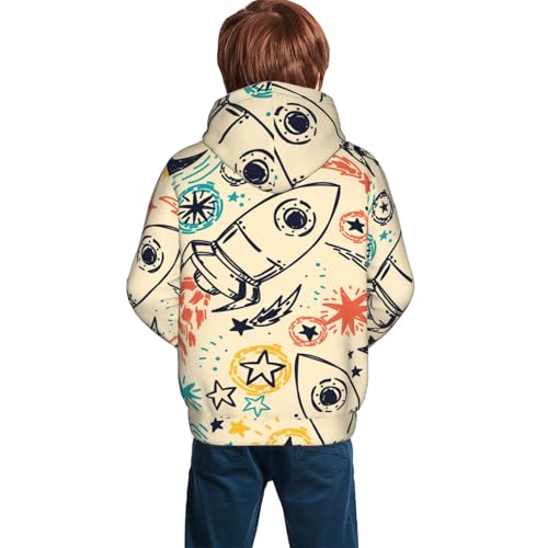 Rockets Kid Hoodies Boys Sweatshirts Girls Pullover with Pocket4