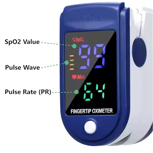 Pulse Oximeter/Blood Oxygen Monitor Finger Saturation with LED Display and Lanyard – Finger Heart Rate Monitor with SpO2 Pulse Oximeter Display - Oxygen Saturation Monitors - Image 3