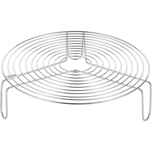 蒸しフレーム ステンレス製 野菜や饅頭用 家庭用圧力鍋用蒸し台 蒸し網 万能蒸しトレイ 水気遮断蒸し皿 (20*3.3CM)