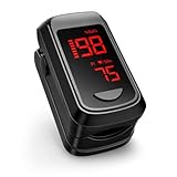 HOLFENRY Pulse Oximeter Fingertip - Large Display Oxygen Monitor Fingertip with Fast 5-8s Reading for SpO2/Heart Rate/PI, Accurate Pulse Ox for Home/Sports/Travel, Batteries & Lanyard Included