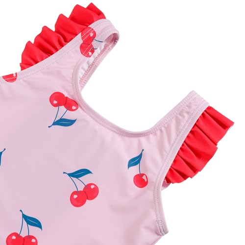 Image of LIZENS One Piece Swimsuit for Girls Swimwear with Ruffled Children Bathing Suit