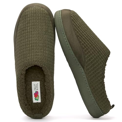 Fruit of the Loom Men's Fleece Waffle Clog - OLIVE - LARGE - image 1