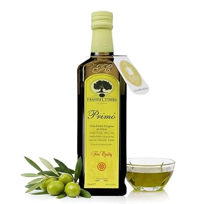 Frantoi Cutrera Primo Fine Quality Cold Extracted Italian Extra Virgin Olive Oil Cold Pressed, Polyphenol Rich Olive Oil, Authentic Sicilian EVOO Imported From Italy, 25.4 fl oz