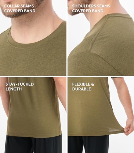 image for DAVID ARCHY Men's Undershirt Rayon Made from Bamboo Moisture-Wicking T
