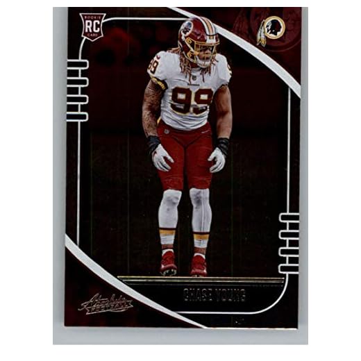 2020 Panini Absolute Football #117 Chase Young Washington Football Club RC Rookie Card Official NFL Trading Card From Panini America