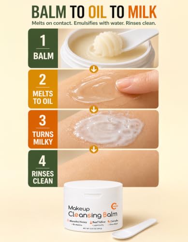 Grocerism Makeup Remover Cleansing Balm with Manuka Honey & Tallow, 3.53 oz Detail
