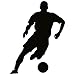 Soccer Football Wall Decal Sticker 7 - Decal Stickers and Mural for Kids Boys Girls Room and Bedroom. Team Sport Wall Art for Home Decor and Decoration Ð Soccer Futbol Silhouette Mural