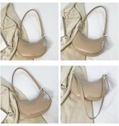 Image of Patent Leather Evening Purse Shiny Clutch MINI Hobos Armpit Shoulder Bag