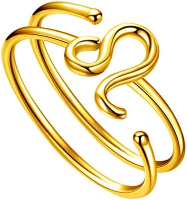 Adjustable 12 Constellation Zodiac Ring for Women Girls Gold Plated Over 925 Sterling Silver Horoscope Ring Celestial Statement Open Ring Zodiac Jeweller Gifts for Birthday Christmas Day Gifts for Her