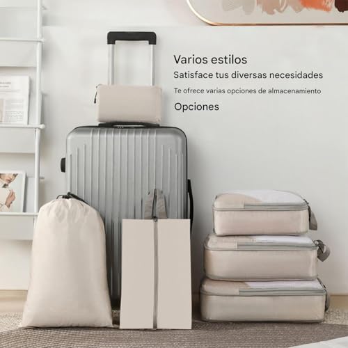 Bolsas de compresión para ropa de vacaciones y mudanzas con protección de zapatos 8