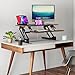 Mount-It! Standing Desk Converter 38” Wide, Stand Up Desk Riser is Height Adjustable to 16.9