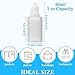 Tioncy 100 Pcs 30ml Plastic Dropper Bottles Bulk Squeezable Liquid Bottles with Leak Proof Caps, Refillable 1 oz Plastic Dropper for Essence, Essential Oil(White Lid)