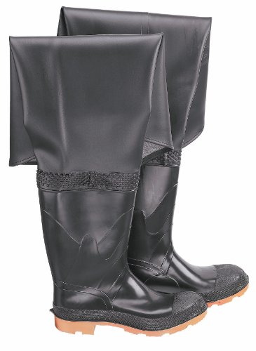 Image of Dunlop Protective Footwear, Hip Wader Black Plain Toe, 8605500.10, Size 10 US