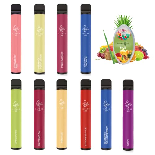 Elfbar 600 Züge - ALL YOU CAN SMOKE BUNDLE - E-Shisha ohne Nikotin Elektronische Zigarette 550mAh - Kompakter Vape Stick…