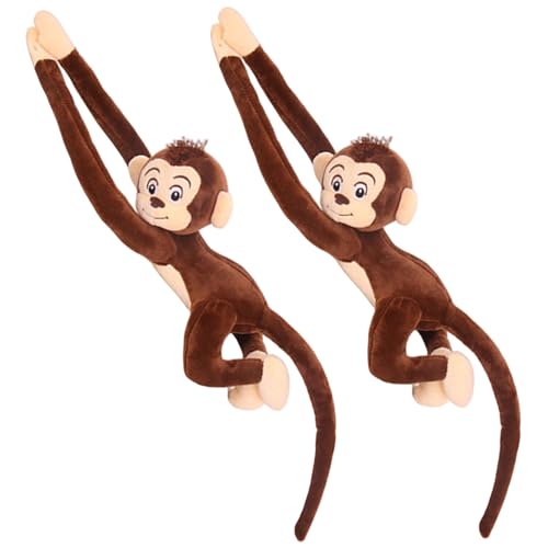Peluches de Singe Réalistes 70cm (Lot de 2) à Longs Bras Jouet Interactif
