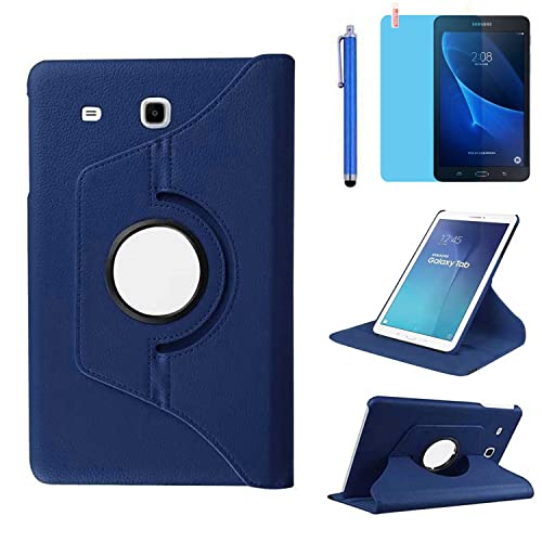 R.SHENGTE 360 Rotating Case for Samsung Galaxy Tab E 8.0'' 2016 (Deep Blue)