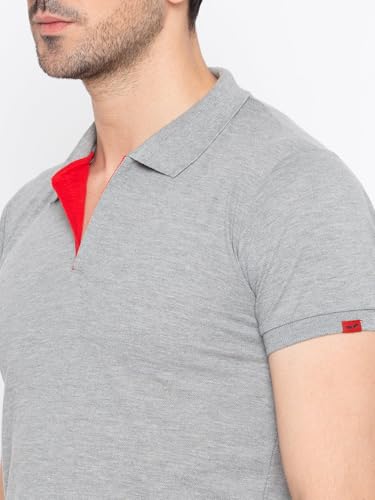 Image of Status Quo Men's Polo T-Shirt | Rich Cotton Blend | Slim Fit | All Day Comfort | Contrast Inner Placket | Polo Collar